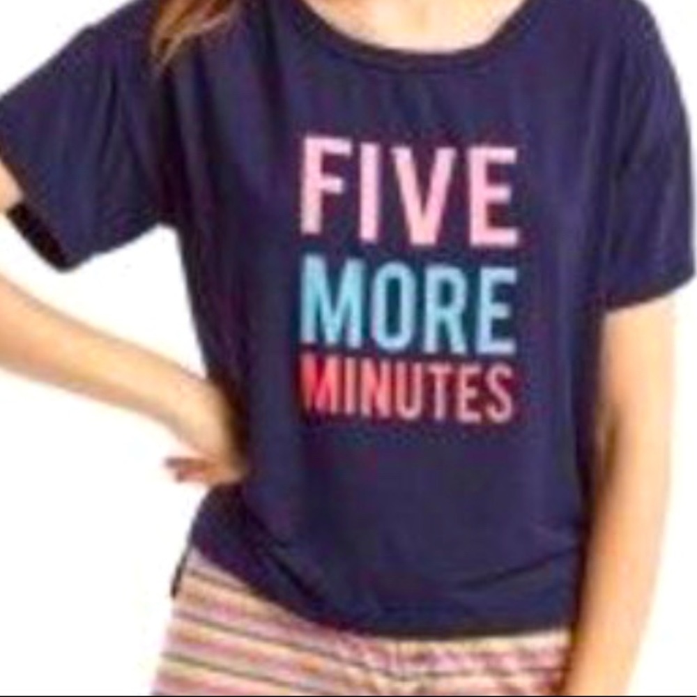 GAP Pajama T-Shirt Sleepwear Five More Minutes